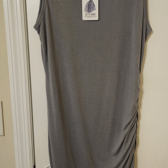 Gray Sleeveless Women's Dress - Picture 1 of 4